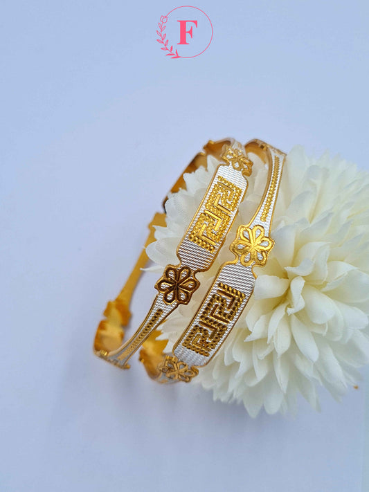 Stylish Two Tone Fancy Bangles