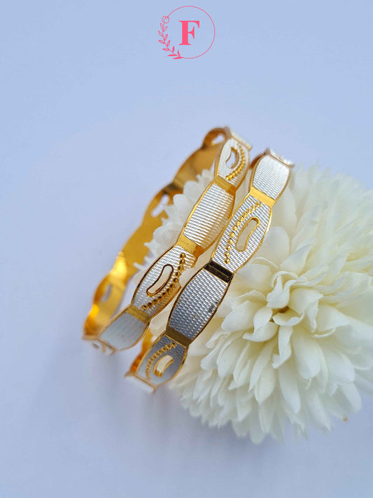 Premium Bangles with Silver and Golden look