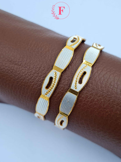 Premium Bangles with Silver and Golden look