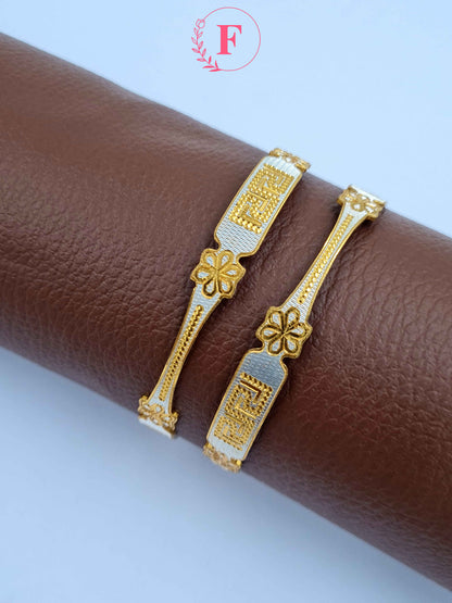 Stylish Two Tone Fancy Bangles