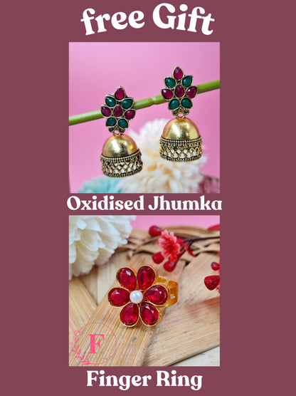 Set of 6 Minakari Earrings with 2 FREE Gifts